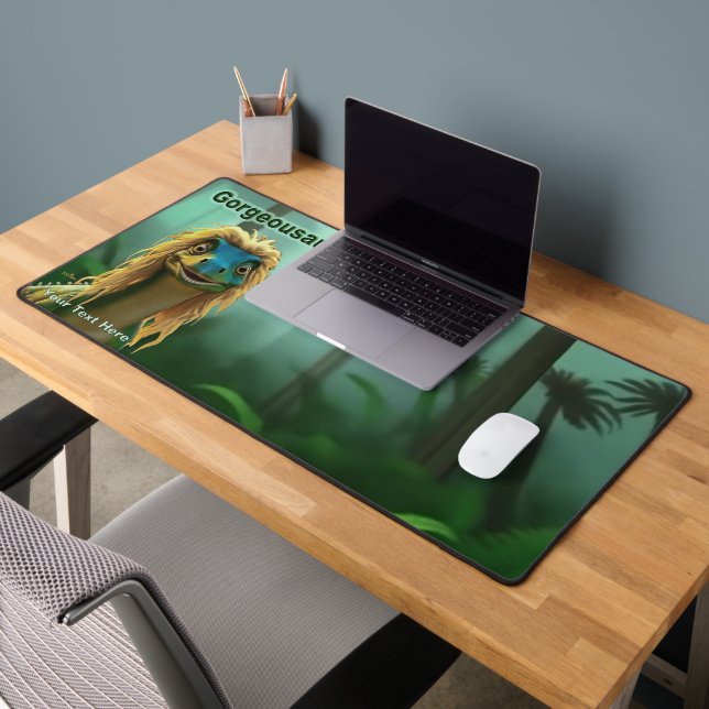 Georgeousaurus Blond Dinosaur Desk Mat (Office 2)