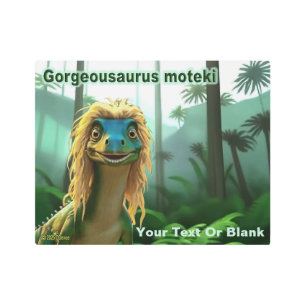 Georgeousaurus Blond Dinosaur Metal Print