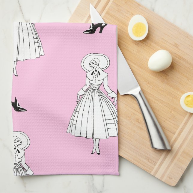 Georges Barbier 1920s Fashion Illustration Kitchen Towel (Quarter Fold)