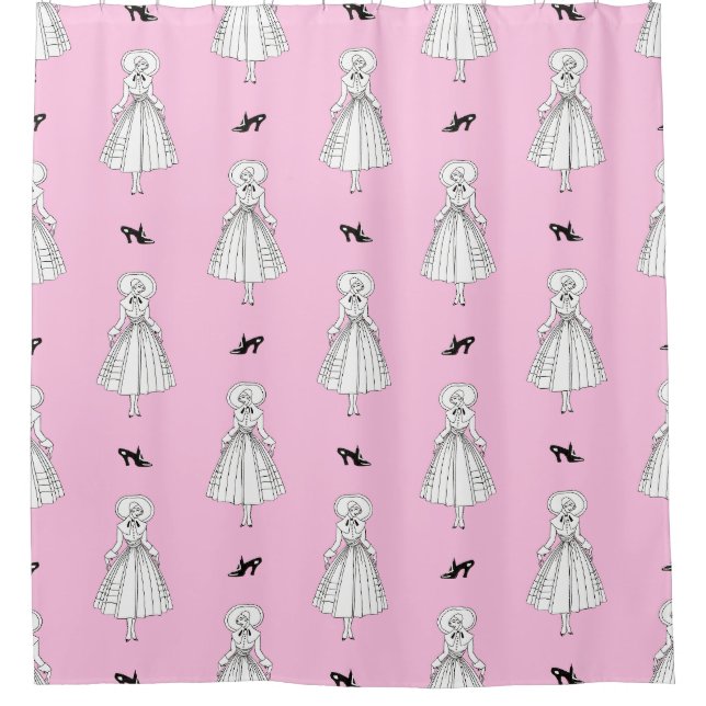 Georges Barbier 1920s Fashion Illustration Shower Curtain (Front)