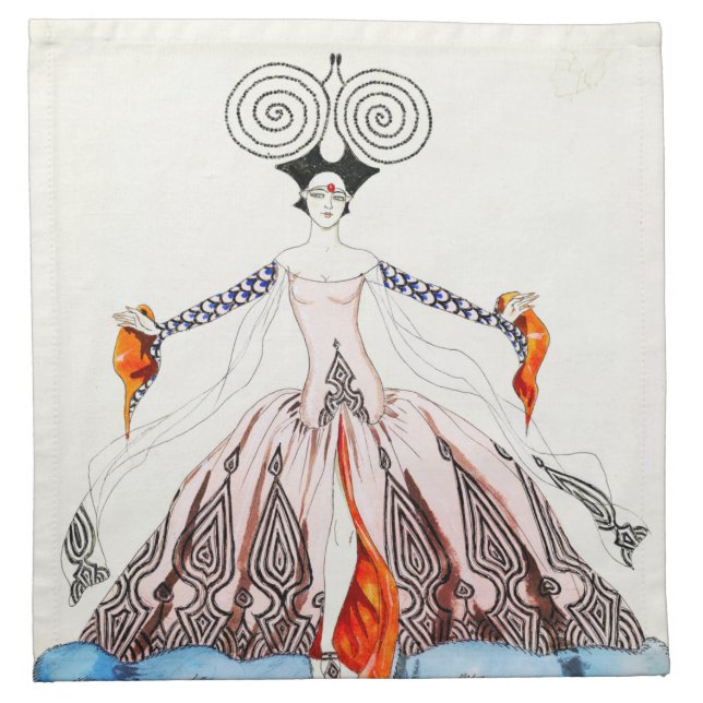Georges Barbier Art Deco Fashion Napkins (Front)