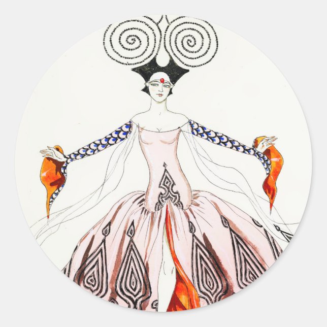 Georges Barbier Art Deco Fashion Stickers (Front)