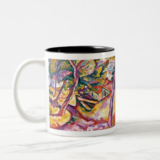 Georges Braque Landscape at L'Estaque Two-Tone Coffee Mug (Left)