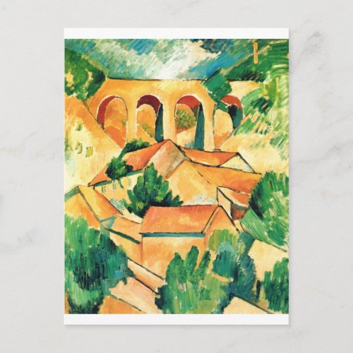 Georges Braque _ Viaduc de lEstaque Painting Postcard