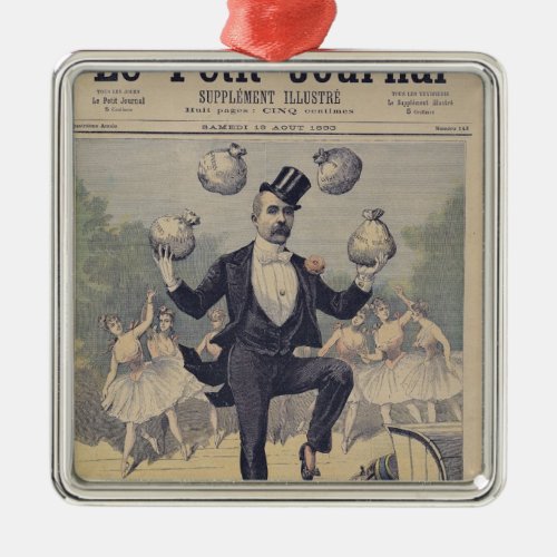 Georges Clemenceau  juggling bags of English Metal Ornament