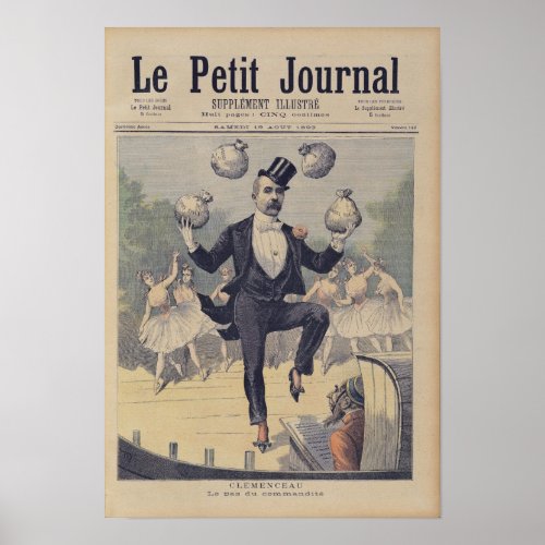 Georges Clemenceau  juggling bags of English Poster