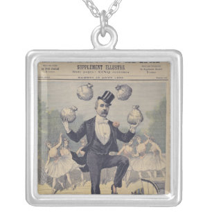 Georges Clemenceau  juggling bags of English Silver Plated Necklace