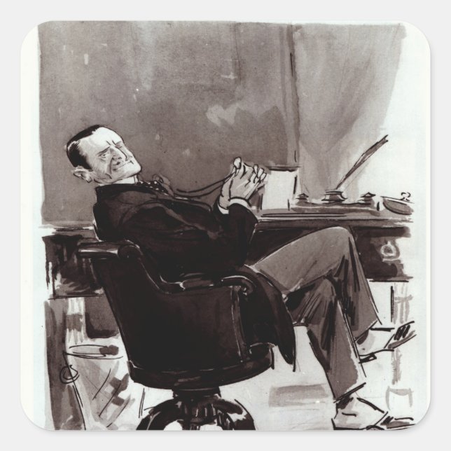 Georges Courteline Square Sticker (Front)