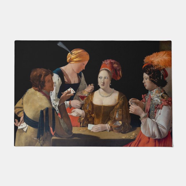 Georges de la Tour - Cheat with Ace of Diamonds Doormat (Front)