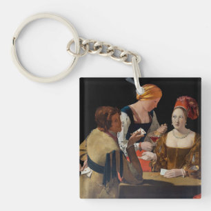 Georges de la Tour - Cheat with Ace of Diamonds Keychain