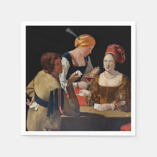 Georges de la Tour - Cheat with Ace of Diamonds Napkins (Front)
