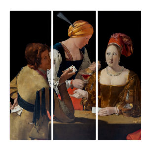 Georges de la Tour - Cheat with Ace of Diamonds Triptych