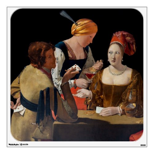 Georges de la Tour _ Cheat with Ace of Diamonds Wall Decal