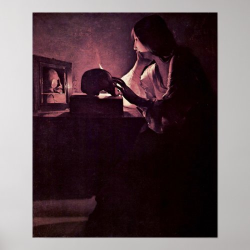 Georges de La Tour  Penitent Mary Magdalene Poster