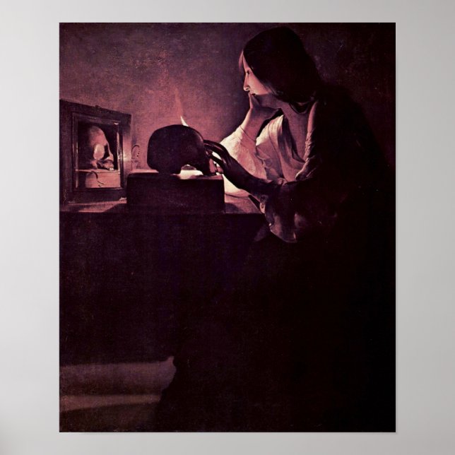 Georges de La Tour — Penitent Mary Magdalene Poster (Front)