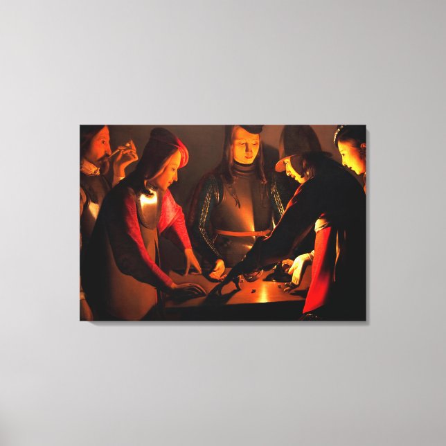 Georges de la Tour - The Dices Players Canvas Print (Front)