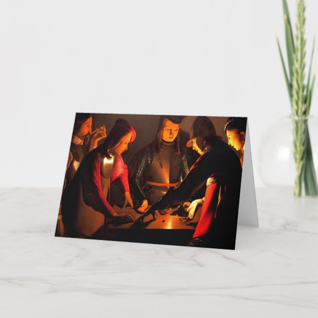 Georges de la Tour - The Dices Players Card (Front)