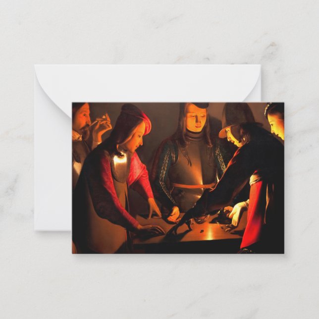 Georges de la Tour - The Dices Players Note Card (Front)