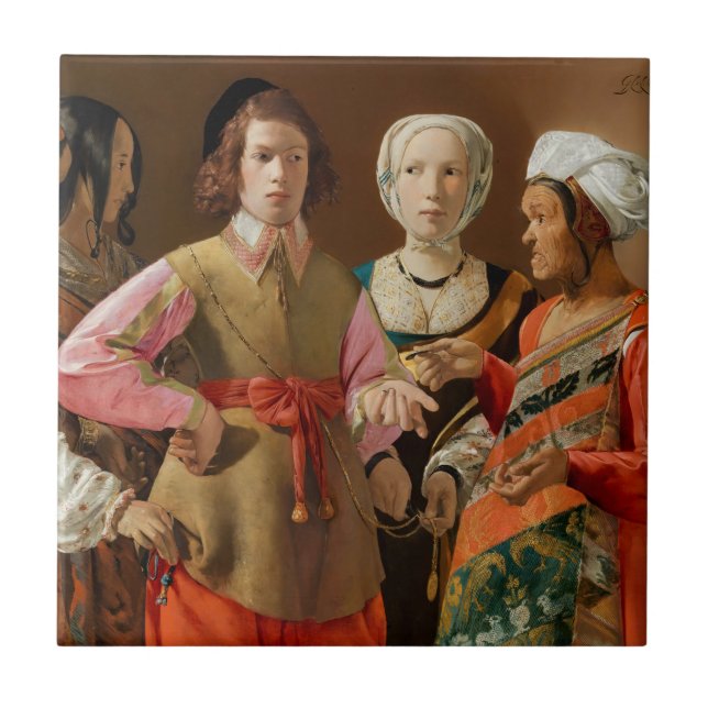 Georges de la Tour - The Fortune Teller Ceramic Tile (Front)