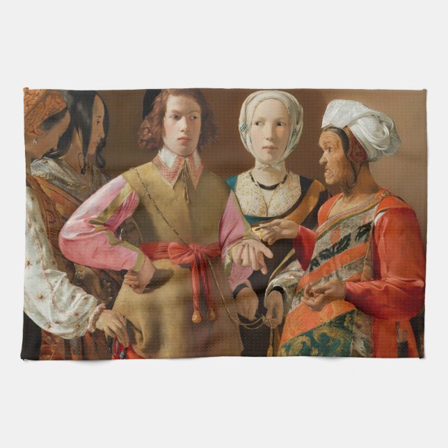 Georges de la Tour - The Fortune Teller Kitchen Towel (Horizontal)
