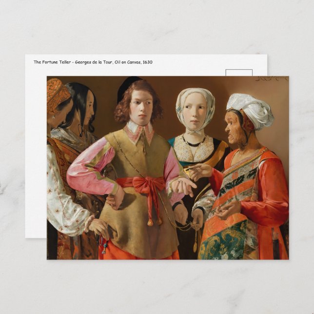 Georges de la Tour - The Fortune Teller Postcard (Front/Back)