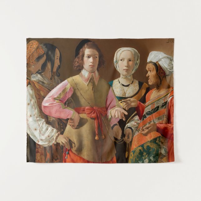 Georges de la Tour - The Fortune Teller Tapestry (Front (Horizontal))