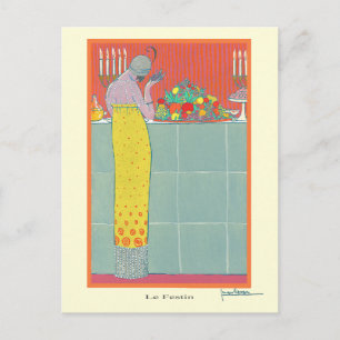 Georges Lepape Vintage Art Deco Fashion Le Festin Postcard