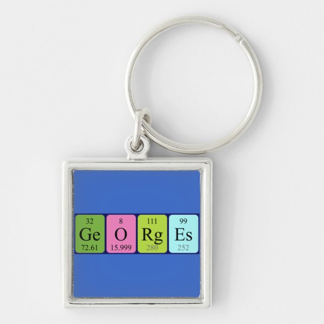 Georges periodic table name keyring (Front)