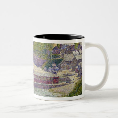 Georges Pierre Seurat  Harbour at Port_en_Bessin  Two_Tone Coffee Mug