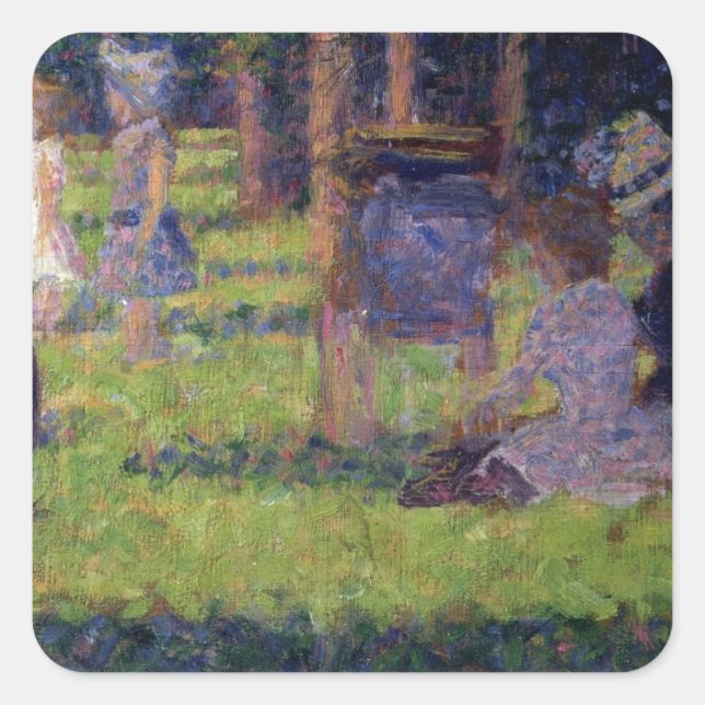 Georges Pierre Seurat | Study for 'A Sunday Aftern Square Sticker (Front)