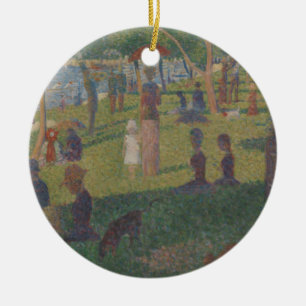 Georges Pierre Seurat Study for A Sunday on La G Ceramic Ornament