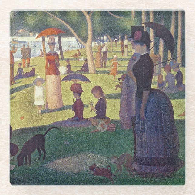 Georges Pierre Seurat | Sunday Afternoon on the Is Glass Coaster (Front)