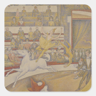 Georges Pierre Seurat The Circus, 1891 Square Sticker