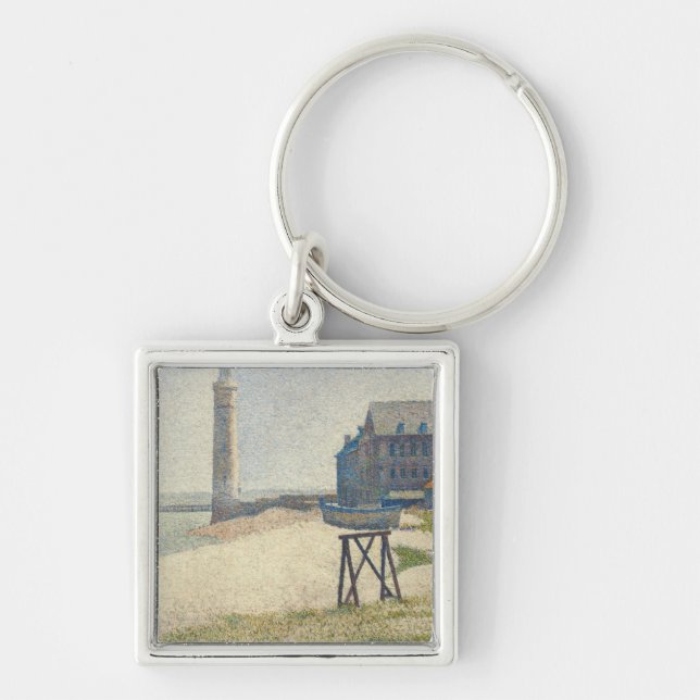 Georges Pierre Seurat | The Lighthouse at Honfleur Keychain (Front)