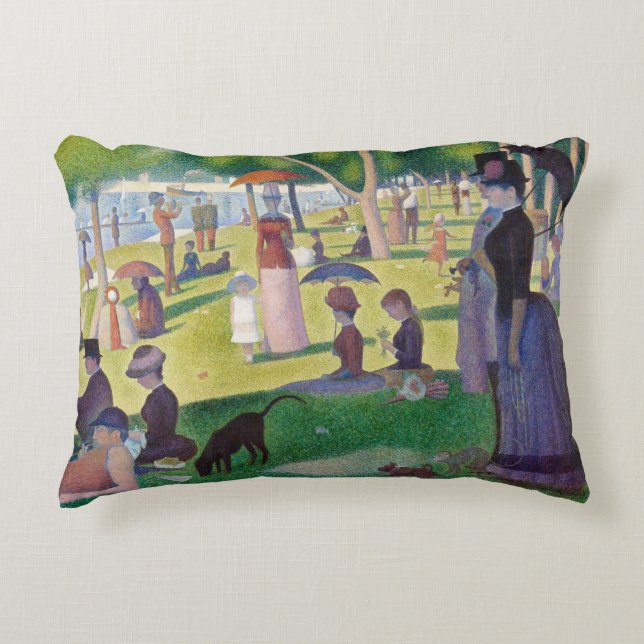 Georges Seurat - A Sunday on La Grande Jatte Accent Pillow (Front)