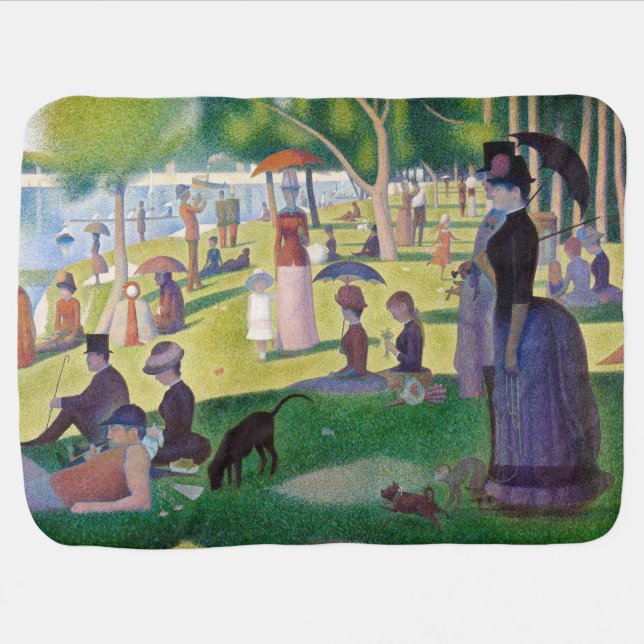 Georges Seurat - A Sunday on La Grande Jatte Baby Blanket (Horizontal)