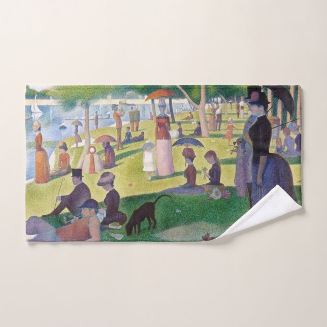 Georges Seurat - A Sunday on La Grande Jatte Bath Towel Set (Hand Towel)
