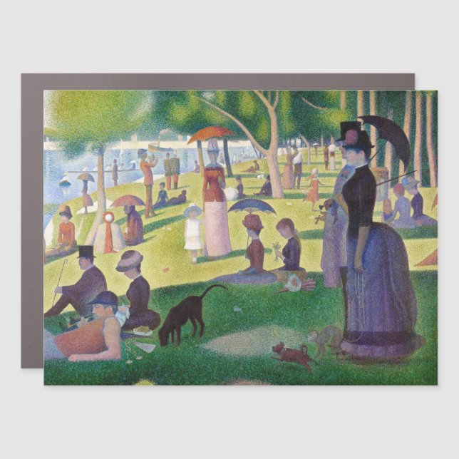Georges Seurat - A Sunday on La Grande Jatte Car Magnet (Front)