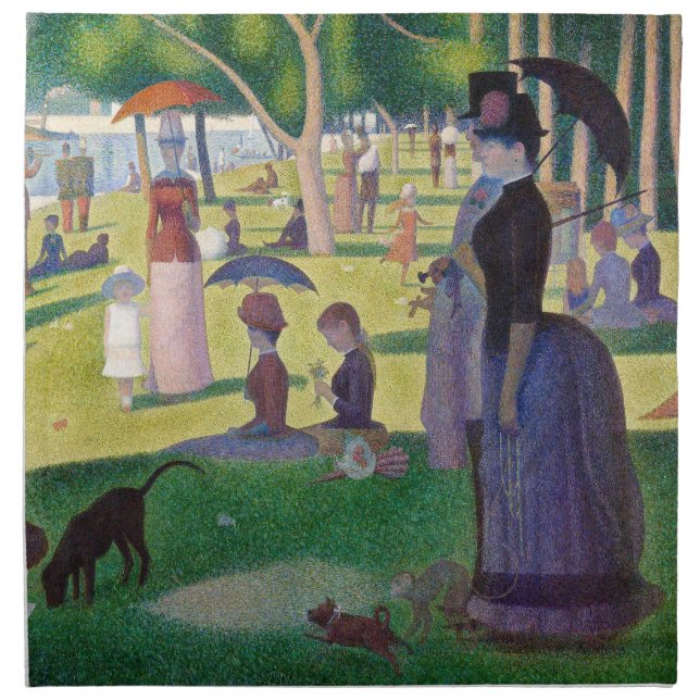 Georges Seurat - A Sunday on La Grande Jatte Cloth Napkin (Front)