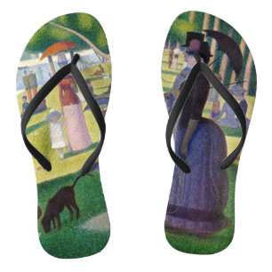 Georges Seurat - A Sunday on La Grande Jatte Flip Flops