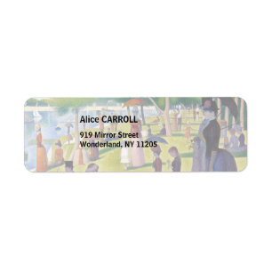 Georges Seurat - A Sunday on La Grande Jatte Label