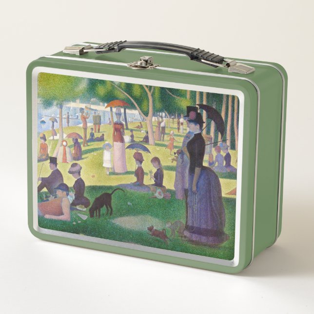 Georges Seurat - A Sunday on La Grande Jatte Metal Lunch Box (Front)