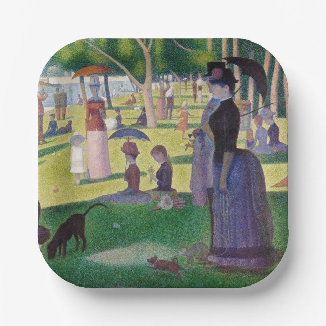 Georges Seurat - A Sunday on La Grande Jatte Paper Plates (Front)