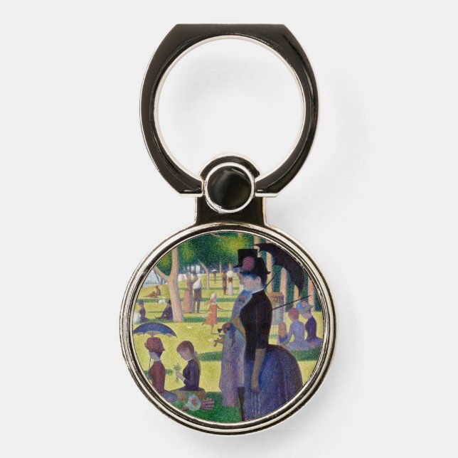 Georges Seurat - A Sunday on La Grande Jatte Phone Ring Stand (Front)