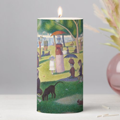 Georges Seurat _ A Sunday on La Grande Jatte Pillar Candle