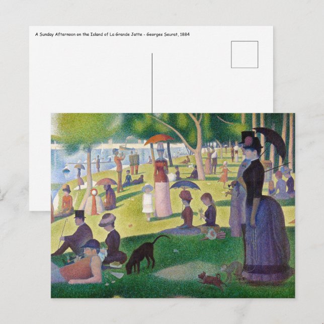Georges Seurat - A Sunday on La Grande Jatte Postcard (Front/Back)