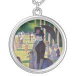 Georges Seurat - A Sunday on La Grande Jatte Silver Plated Necklace