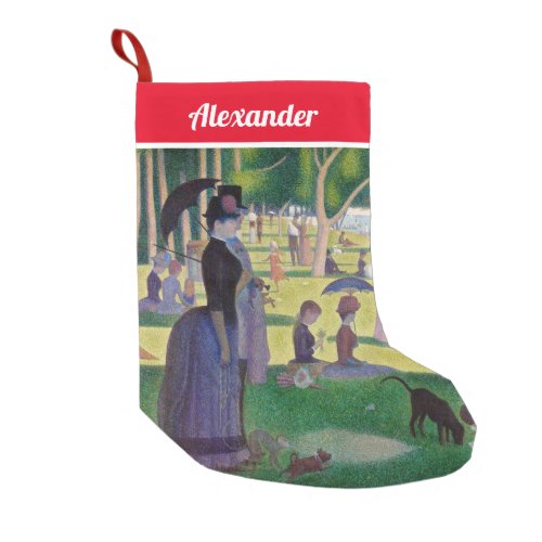 Georges Seurat _ A Sunday on La Grande Jatte Small Christmas Stocking
