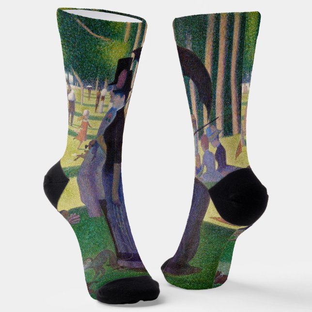 Georges Seurat - A Sunday on La Grande Jatte Socks (Angled)