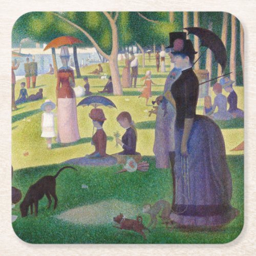 Georges Seurat _ A Sunday on La Grande Jatte Square Paper Coaster